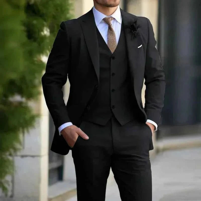 Costume homme 3 pièces élégant coupe slim