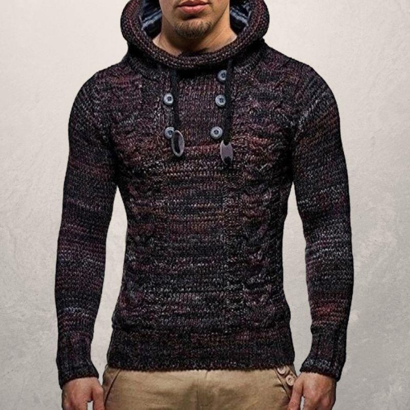 Pull en laine Capuche Coupe ajustée Moderne