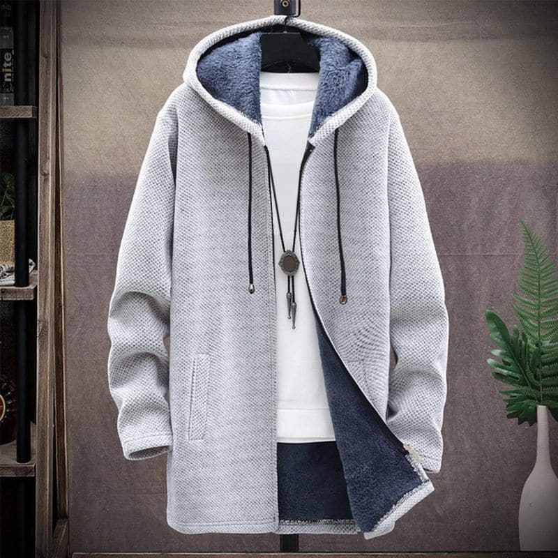 Veste d'hiver chaude avec capuche et fermeture éclair