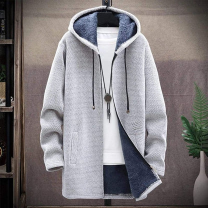 Veste d'hiver chaude avec capuche et fermeture éclair