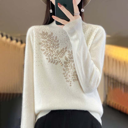 Pull pour femme à motif floral délicat