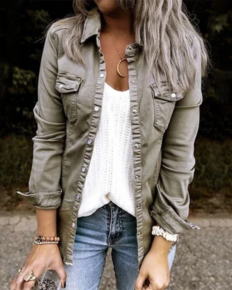 Veste en jean classique pour femme
