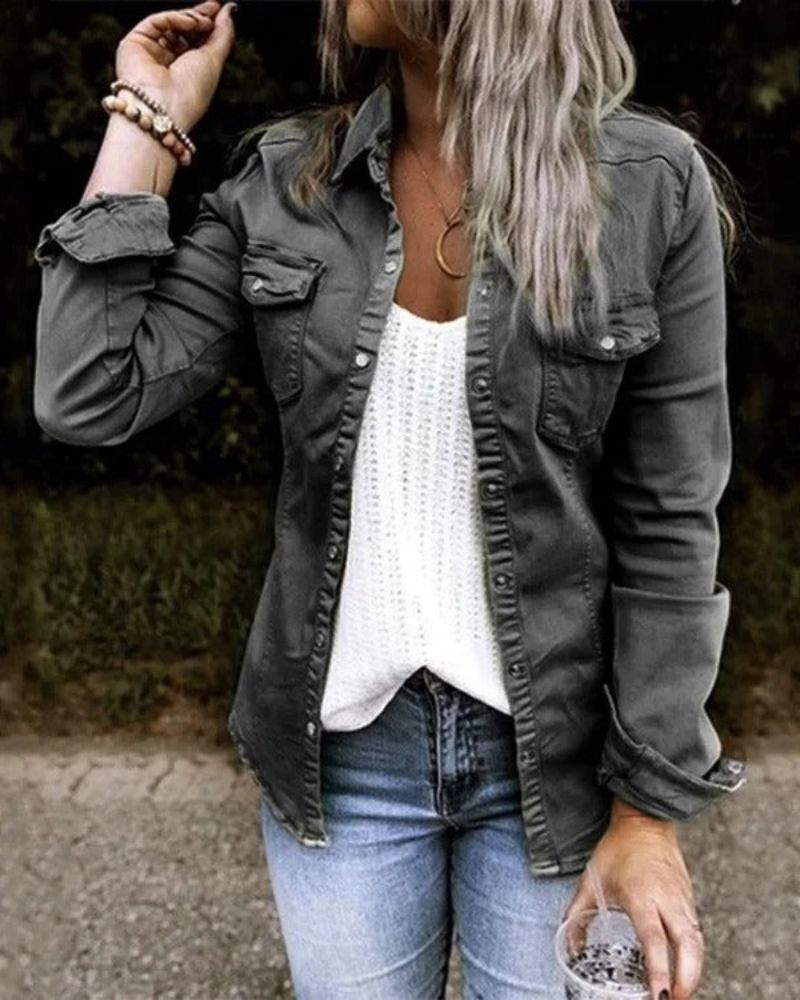 Veste en jean classique pour femme