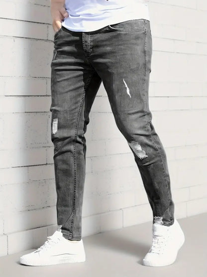 Jean skinny printemps tendance déchiré style