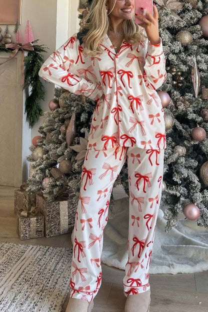 Ensemble pyjama Noël haut à manches longues et pantalon élastique