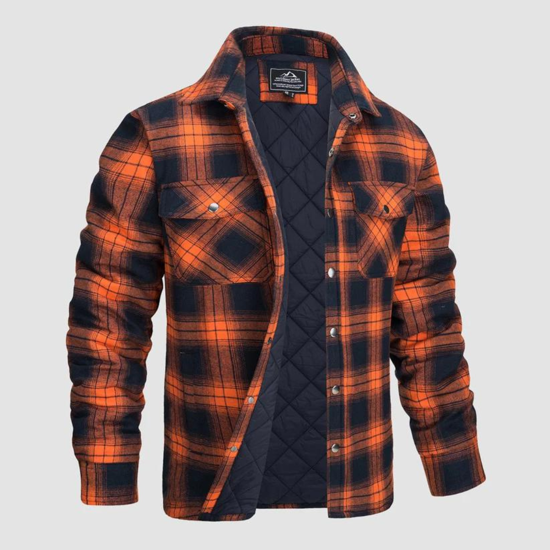 Chemises à carreaux en flanelle chaudes et isolées pour homme