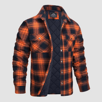 Chemises à carreaux en flanelle chaudes et isolées pour homme