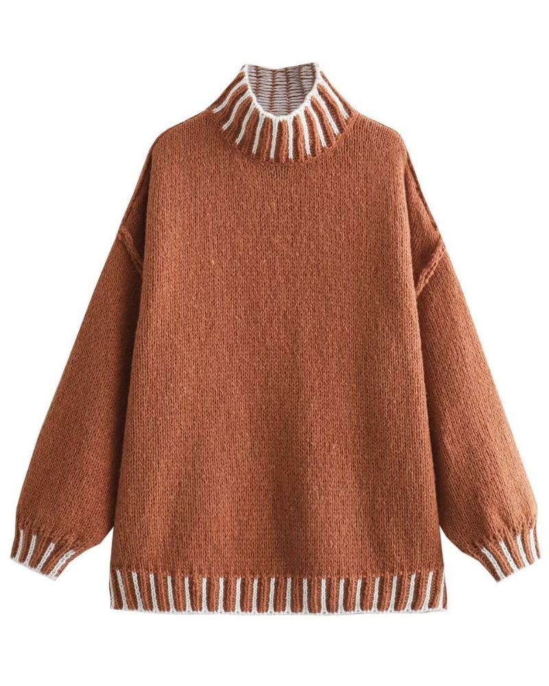 Écharpe et poncho tricotés pour femme