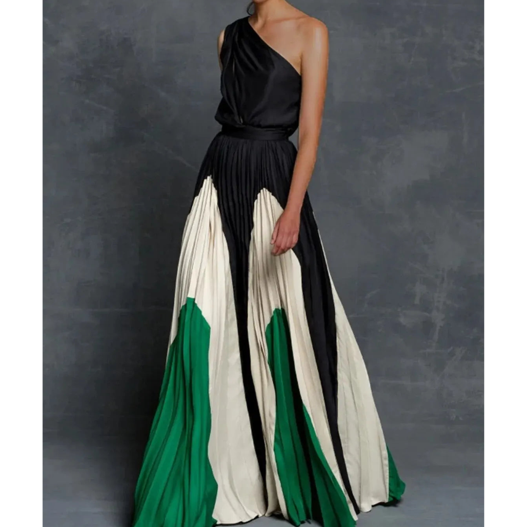 Robe longue femme asymétrique élégante