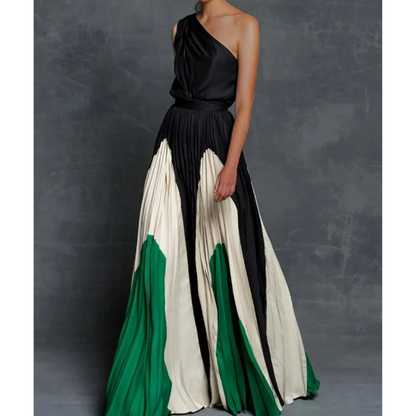 Robe longue femme asymétrique élégante