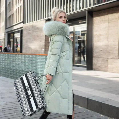Stylischer Trenchcoat Weiß Fell Mantel - IdealeKleiden