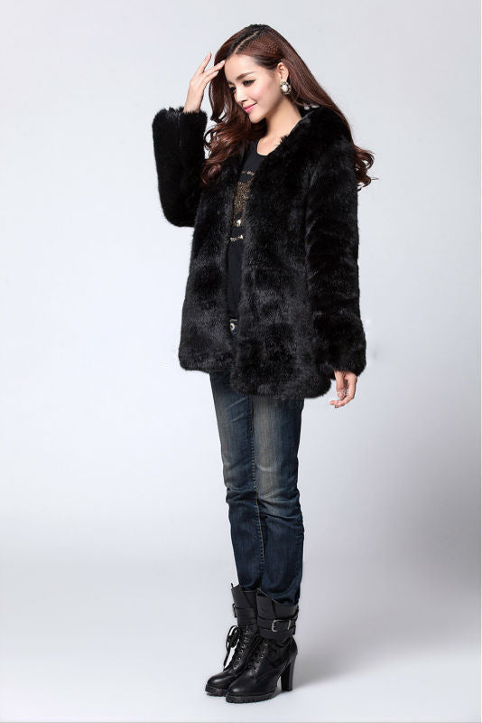 Veste en fausse fourrure pour femmes Élégance chic