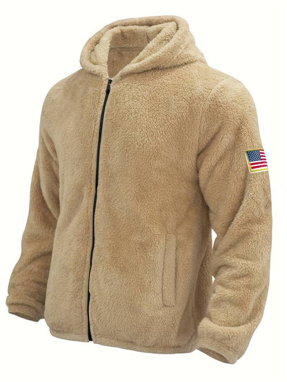 Veste d'hiver homme chaude zippée style américain
