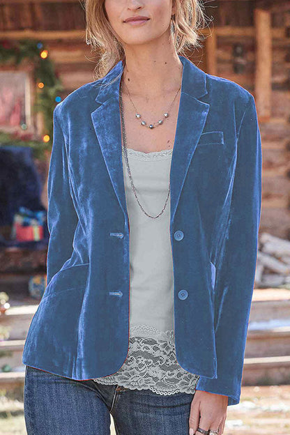 Veste élégante pour femme en velours unie moderne
