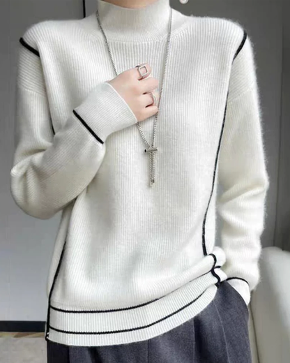 Pull à col roulé élégant style sobre