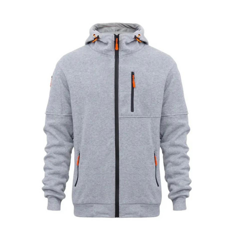 Veste à capuche décontractée pour homme avec fermeture éclair