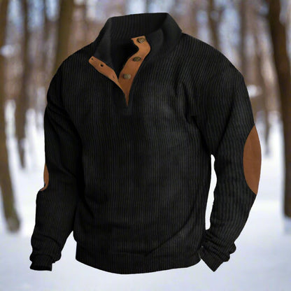 Pull à col montant stylé effet daim