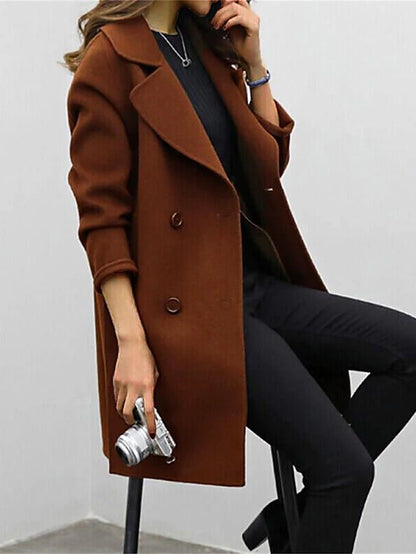 Manteau d'hiver femme chaud et lainé