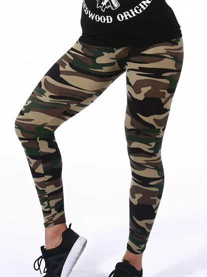 Aurora - Pantalon Confort Camouflage Taille Haute