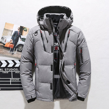 Élégant manteau d'hiver pour homme noir