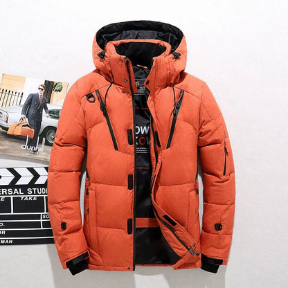 Élégant manteau d'hiver pour homme noir