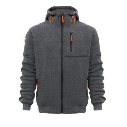Veste à capuche décontractée pour homme avec fermeture éclair