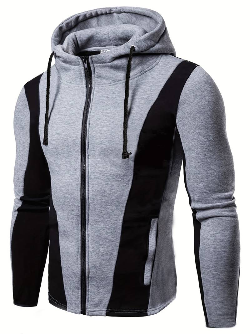 Hoodie élégant pour homme avec blocs de couleur