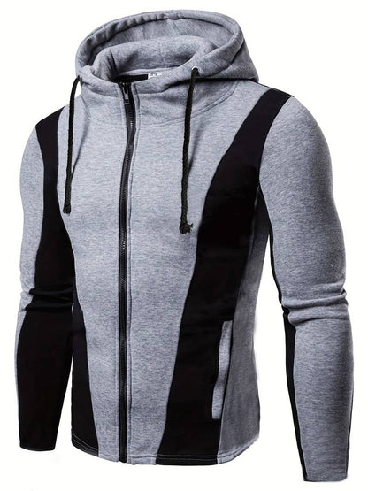 Hoodie élégant pour homme avec blocs de couleur