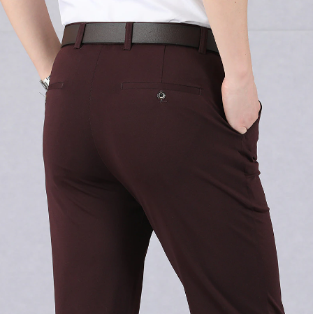 Pantalons homme élégants extensibles, longueur standard