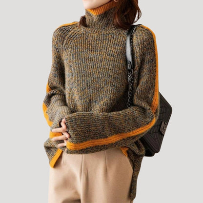 Pull femme printemps col roulé doux