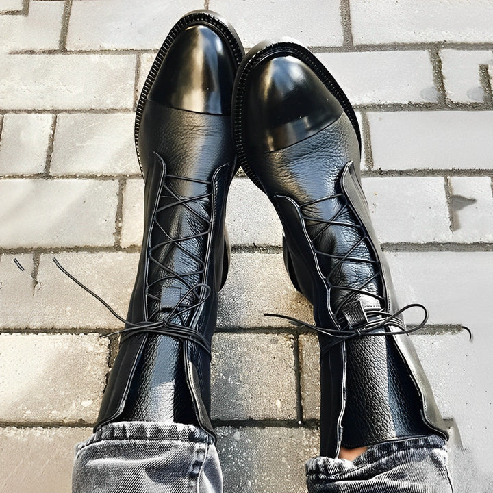 Elegante Damenstiefel aus echtem Leder - IdealeKleiden