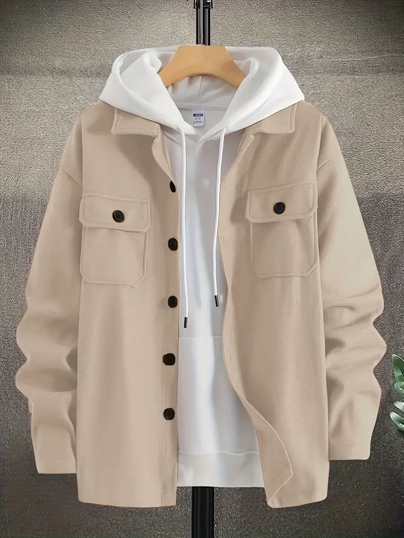 Veste décontractée pour homme à manches longues style casual