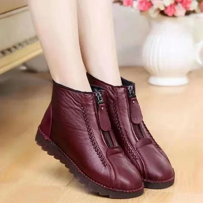 Bottes en cuir pour femmes Antidérapantes Étroites