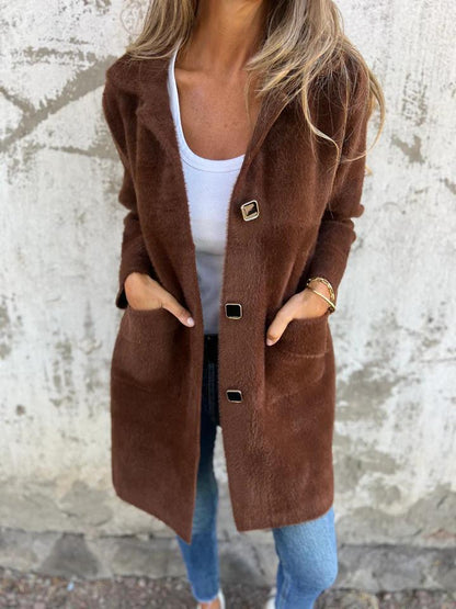 Longue veste femme moderne boutons
