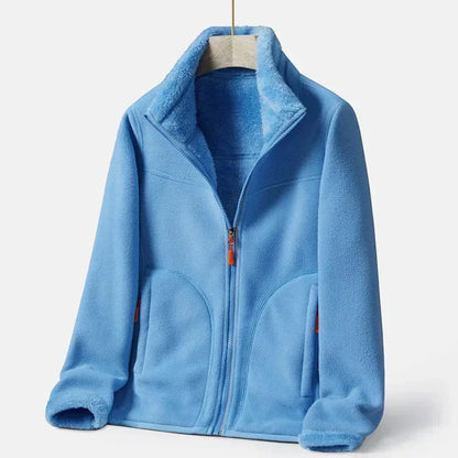 Veste polaire femme à double boutonnage Chaude Élégante
