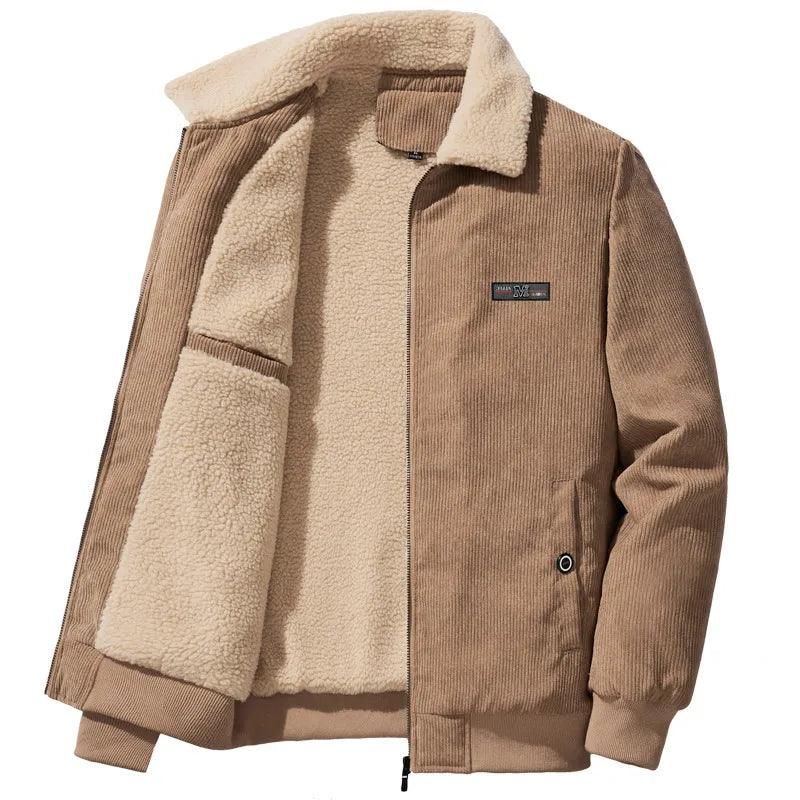 Manteau d'hiver homme Côtes Polaire Isolation Col montant
