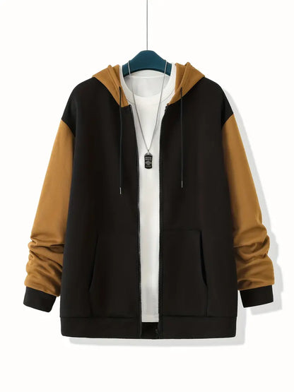 Sweat à capuche élégant pour homme avec couleurs contrastées