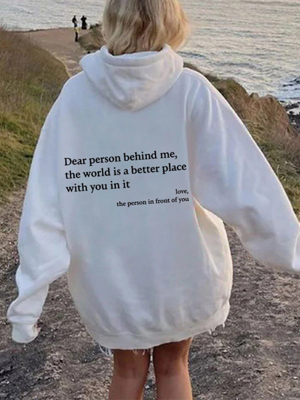 Oversized Hoodie Großzügig Kängurutasche Mit Kordelzug - IdealeKleiden