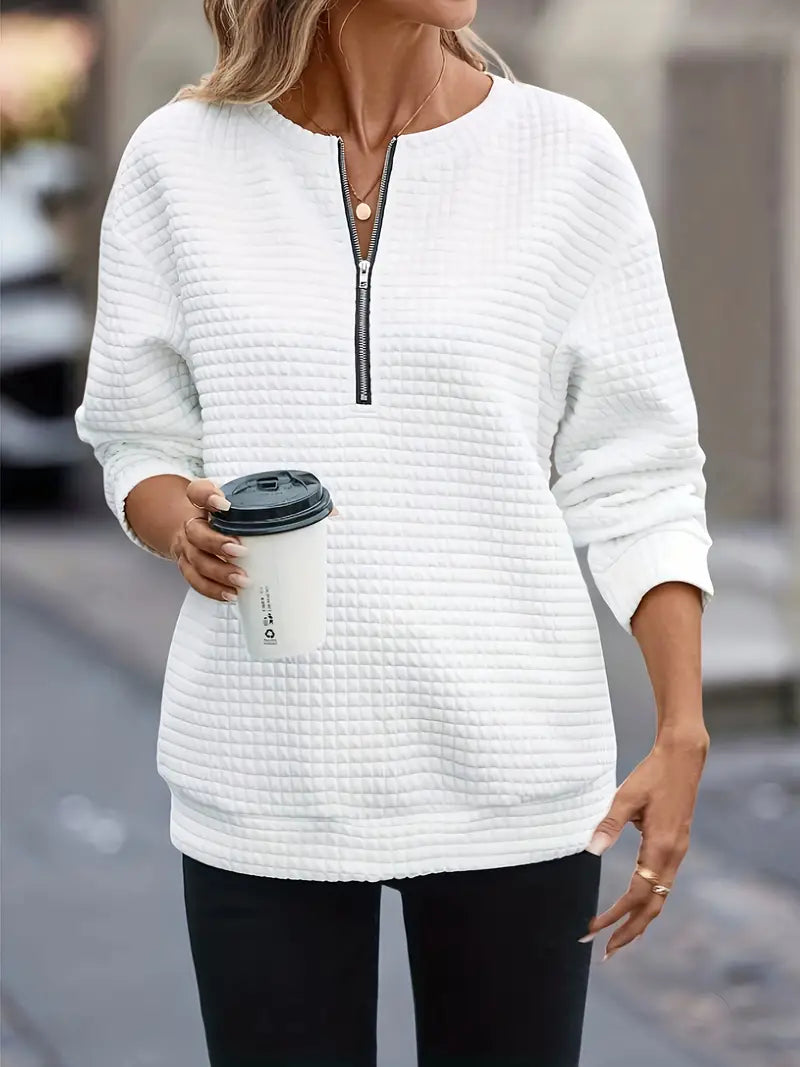Lässiges Langarm-Sweatshirt Frühjahr Trendy - IdealeKleiden