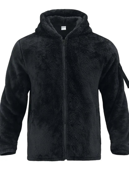 Veste d'hiver homme moelleuse à fermeture éclair