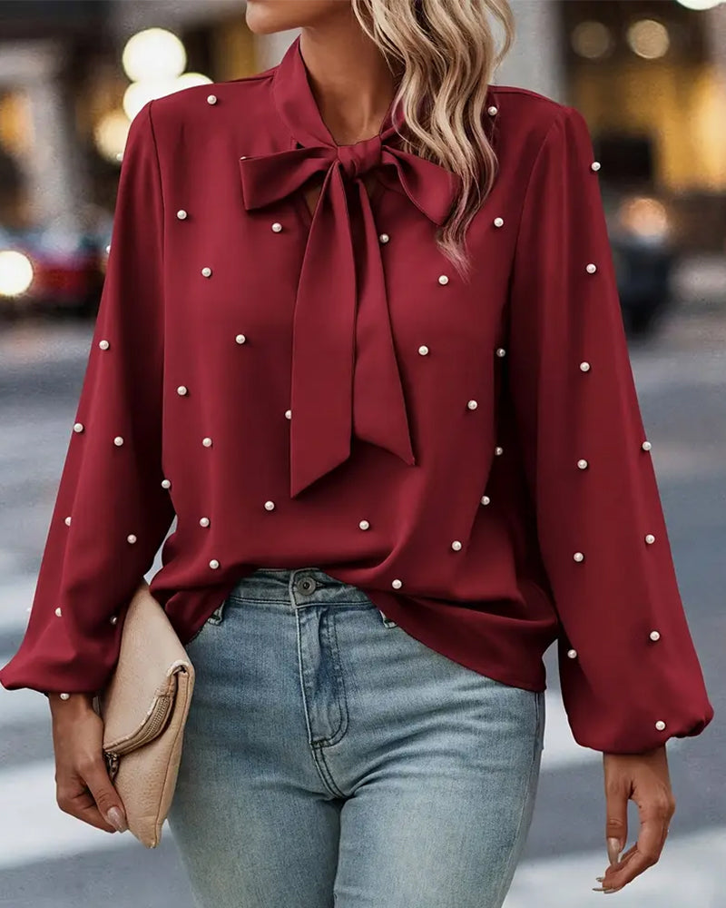 Robes élégantes | Rubans et perles style chic