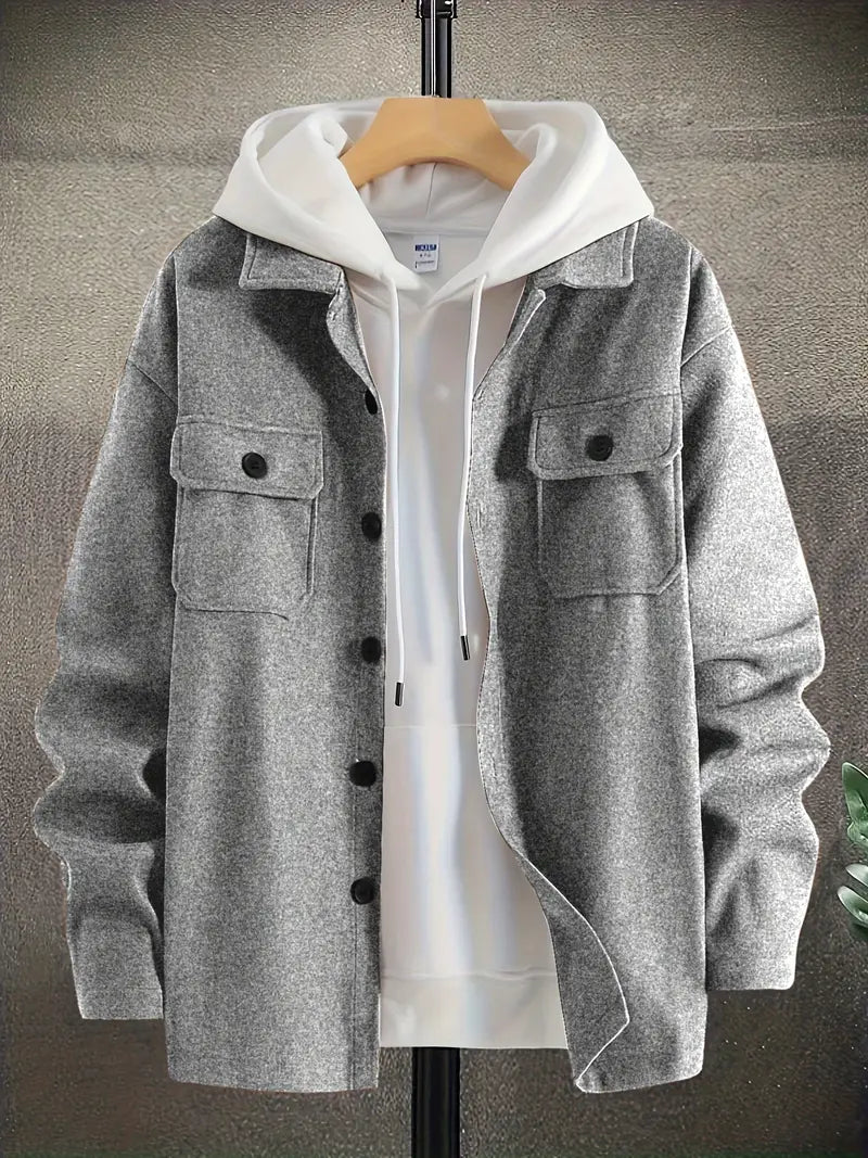 Veste décontractée pour homme à manches longues style casual