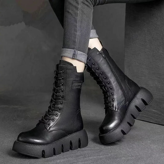 Warme Damenstiefel Fleece Innenfutter - IdealeKleiden