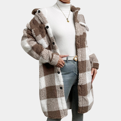 Doudoune femme douillette en teddy
