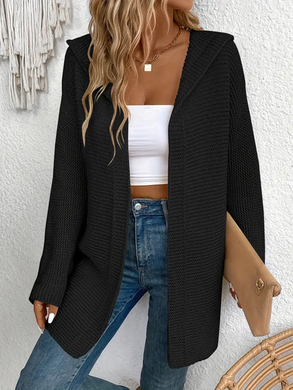 Cardigan pratique à capuche ajustable