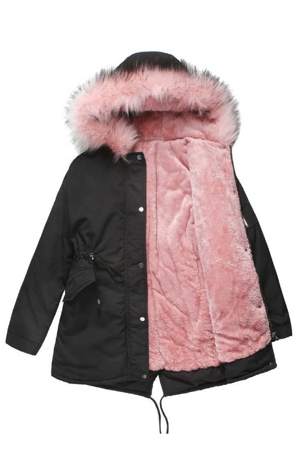 Manteau d'hiver femme polaire matelassé chaud