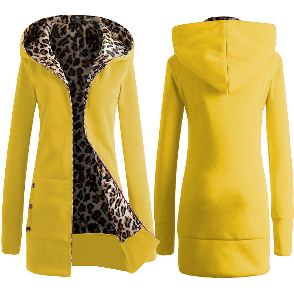 Cardigan femme imprimé léopard Doublure style tendance