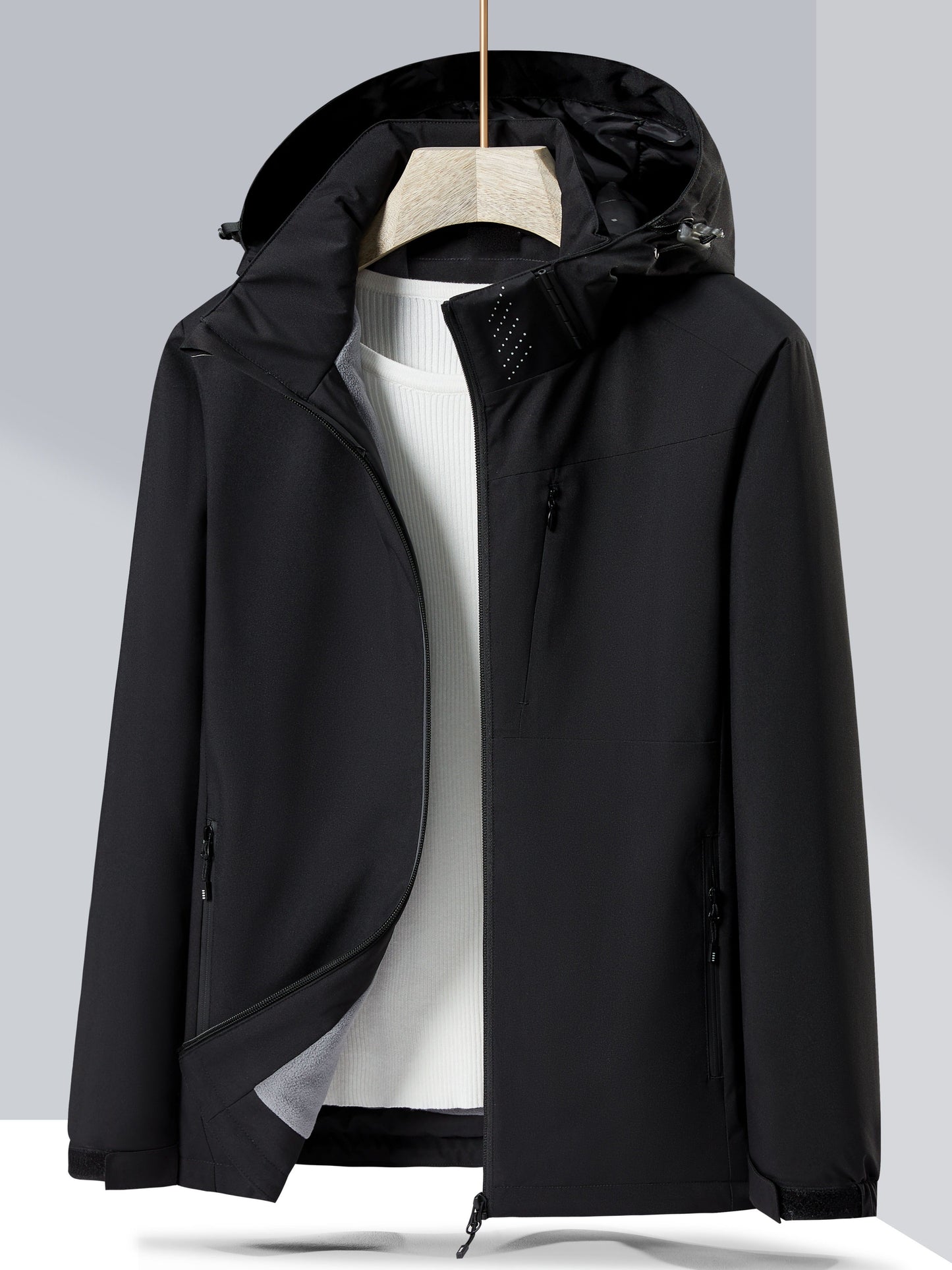 Veste d'hiver imperméable femme capuche polaire