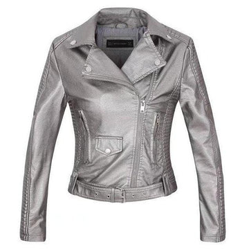 Mia - Veste en cuir de luxe pour femme élégante noire