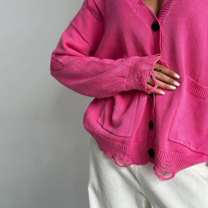 Stilvolle Damenstrickjacke Outdoor - IdealeKleiden